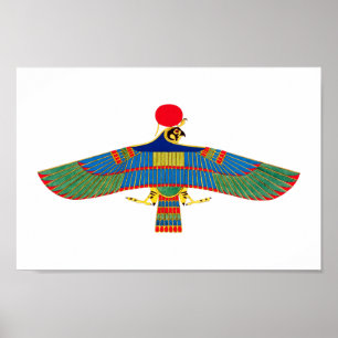 Poster emblème de Hawk Ra egypt ancienne pyramide pharaon