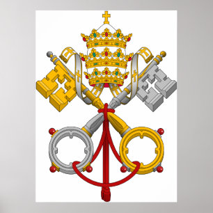 Poster Emblème de la papauté Symbole officiel du pape Coa