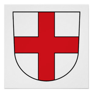 Poster emblème de la ville de Fribourg-en-Brisgau Allemag