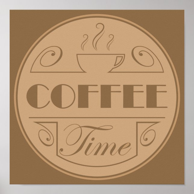Poster Emblème de l'heure du café (Devant)