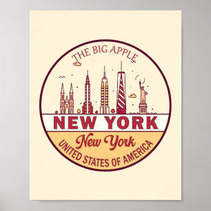 Poster Emblème de l'horizon de New York City