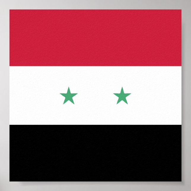 Poster Emblème du drapeau syrien (Devant)