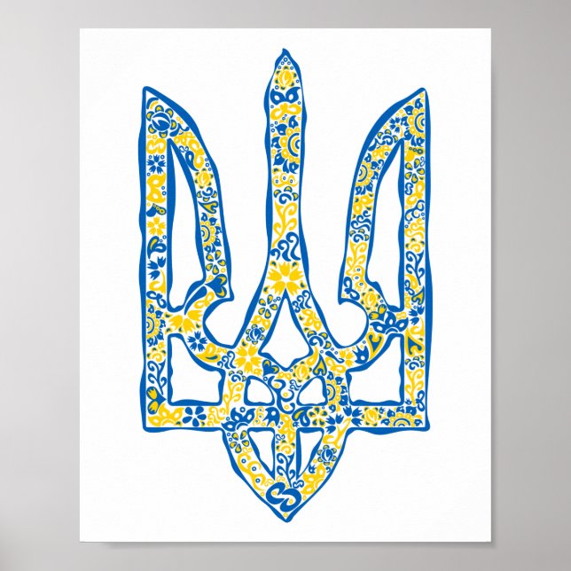 Poster Emblème national de l'Ukraine (Devant)