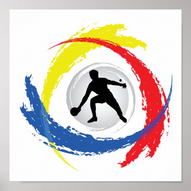 Poster Emblème Ping Pong Tricolor (Devant)