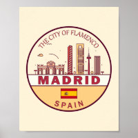 Emblème Skyline de Madrid Espagne
