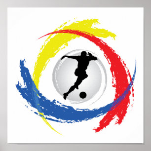Poster Emblème Tricolor de Football