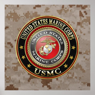Poster Emblème USMC [Edition spéciale] [3D]
