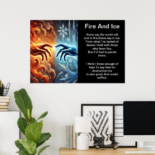 Poster Embrasse élémentaire : Feu et glace