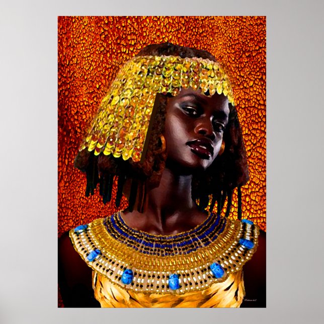Poster "Embrasse la Majesté des Reines Nubiennes" (Devant)