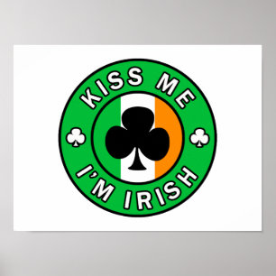 Poster Embrasse-moi Je suis irlandais