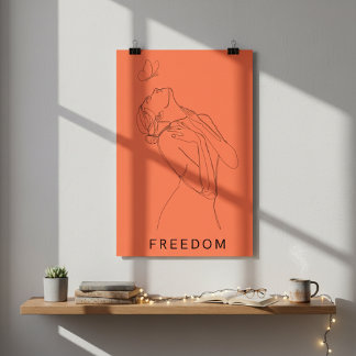 Poster Embrasser la liberté : La femme et l'art de la lig