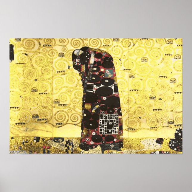 Poster Embrasser par Gustov Klimt Art Print (Devant)
