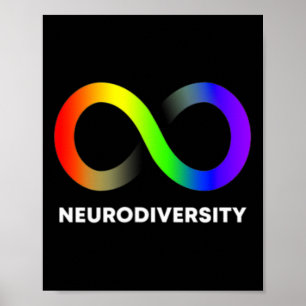 Poster Embrassez La Neurodiversité Autisme Adhd Asd Infin