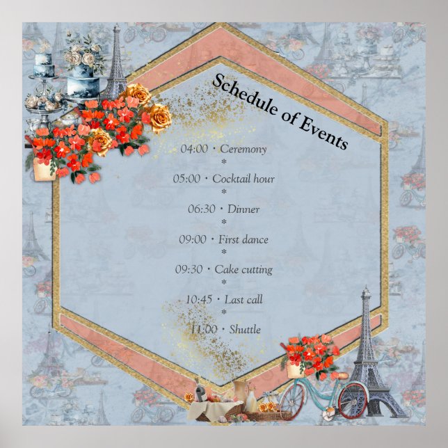 Poster Embrassez le pays français en bleu pâle (Devant)