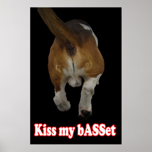 Poster Embrassez mon basset
