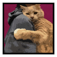 Embrassez votre chat Illustration magenta