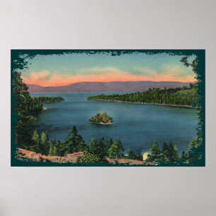 Poster Emerald Bay - Lake Tahoe Canvas Imprimer