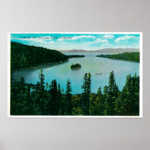 Poster Emerald Bay Vue sur le lac Tahoe Lake Tahoe, CA
