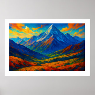 Poster Emerald Forest Watercolor Canvas