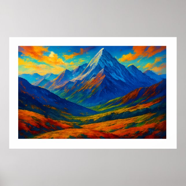 Poster Emerald Forest Watercolor Canvas (Devant)