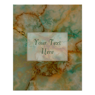 Poster Emerald Green et cuivre Gold Marble