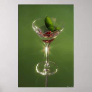 Poster Emerald Sip : Art de cocktail de jardin botanique