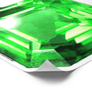 Poster Emerald, vert vif