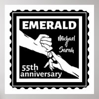 Emerald wedding anniversary 55 ans
