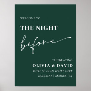 Poster Émeraude La Nuit Avant Le Dîner De La Répétition