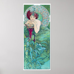 Poster Emeraude (Quatre Bijoux), Alphonse Mucha