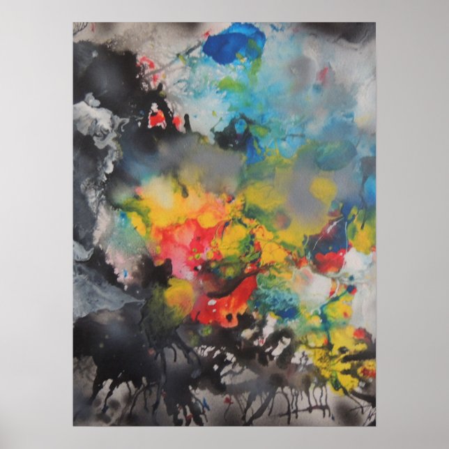 Poster Émergence de couleur (Devant)