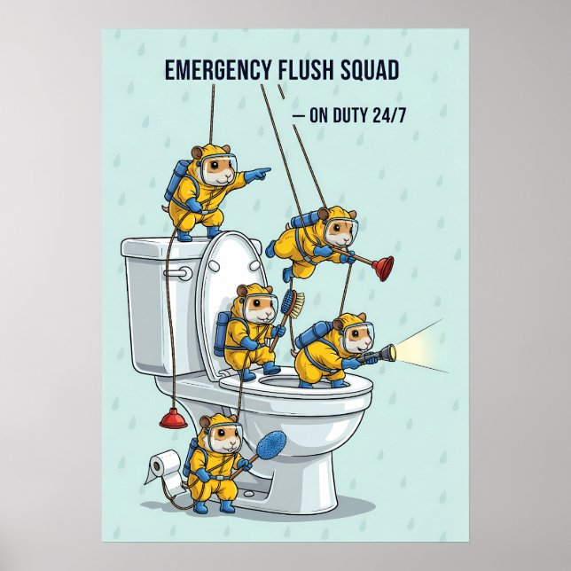 Poster Emergency Flush Squad (Devant)