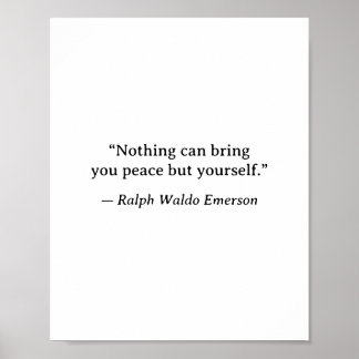 Poster Emerson Inspirational Peace Wall Art
