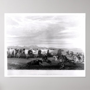 Poster Émigrants attaqués par les Comanches