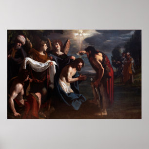 Poster Emilio Savonanzi - Baptême du Christ - Vers 1630