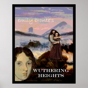 Poster Emily Bronte avec Heathcliff et Cathy