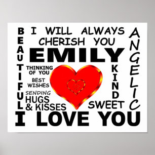 Poster Emily Je T'Aime