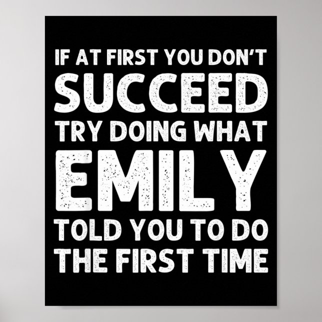 Poster Emily Name D Birthday Funny Christmas Joke  (Devant)