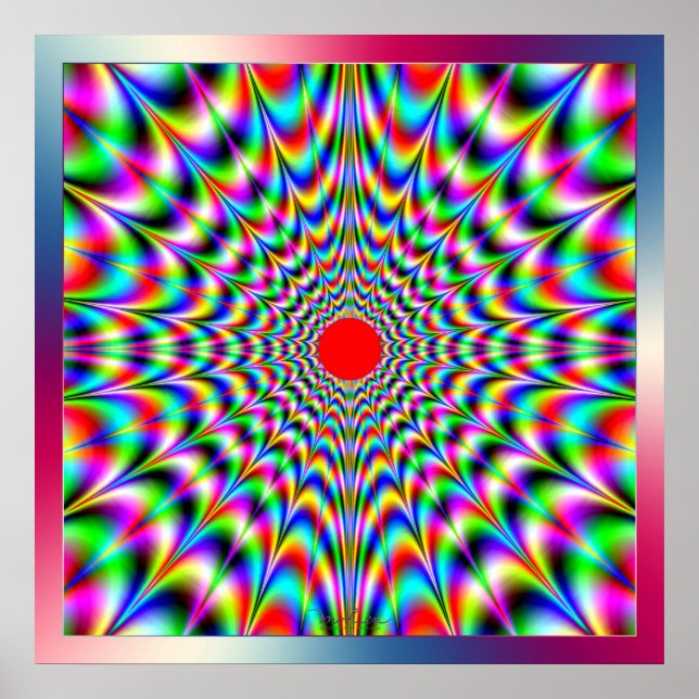 Poster Émission de couleurs vibrantes (Devant)