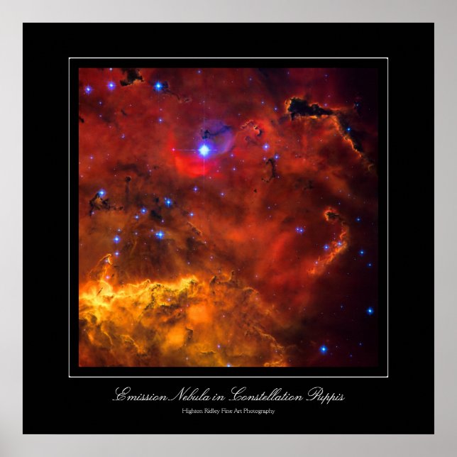 Poster Émission Nebula NGC 2467 en Constellation Puppis (Devant)
