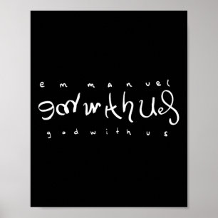 Poster Emmanuel Dieu Avec Nous Double Signification Scrip
