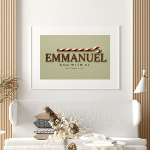 Poster EMMANUEL Matthieu 1:23 Noël Sauge Douce