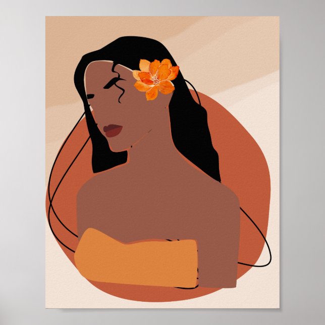 Poster Emmène-moi à Hawaii, femme sans visage Boho (Devant)
