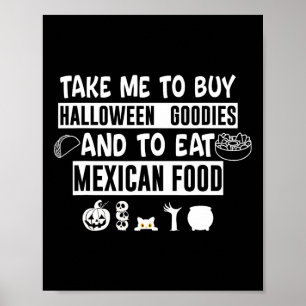 Poster Emmène-moi acheter des friandises d'Halloween et m