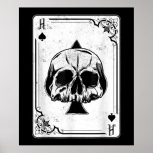 Poster Emo Gothique Et Punk Ace de Spades Poker Jeu