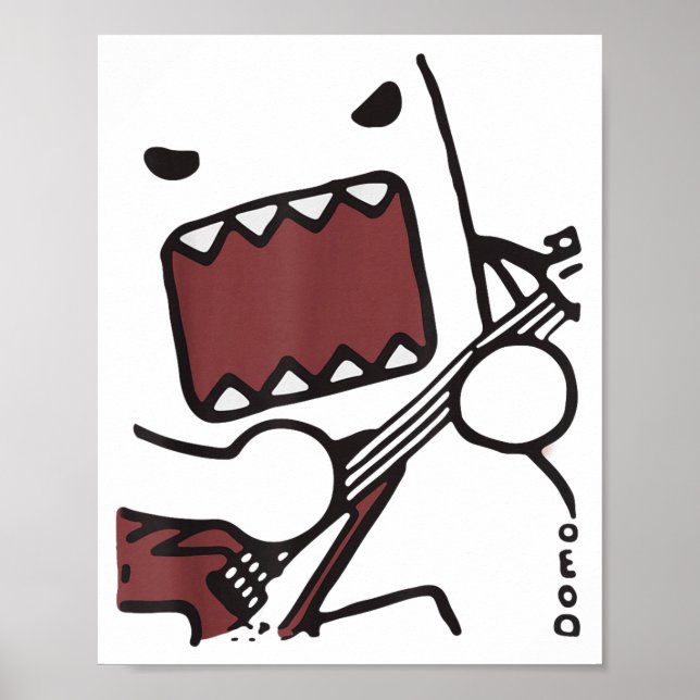 Poster Emo Scence Guitar Domo Y2k Japanese  (Devant)