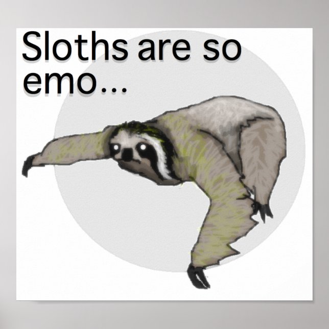 Poster Emo Sloth (Devant)
