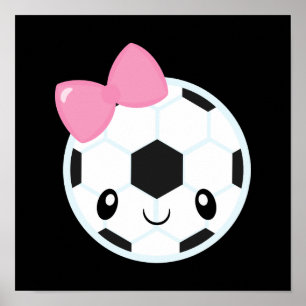 Poster Emoji, fille de football