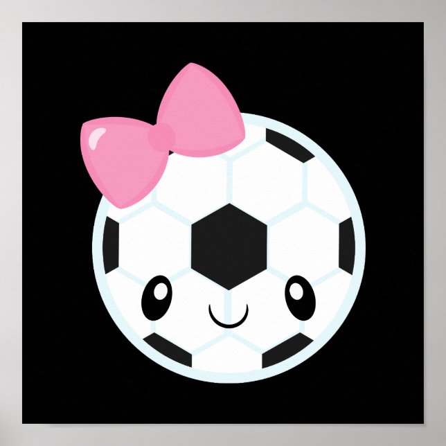 Poster Emoji, fille de football (Devant)