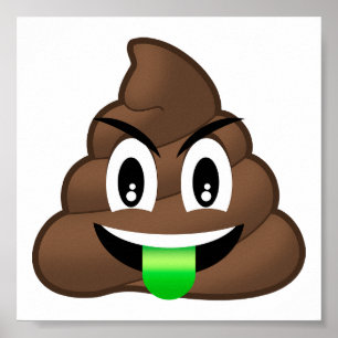 Poster Emoji, fou fou de langue verte